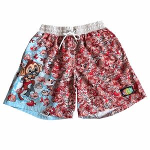 Slunks Men’s OCVC Athletic Lined Volleyball Shorts Sz M Sea Monkey Scuba Rare